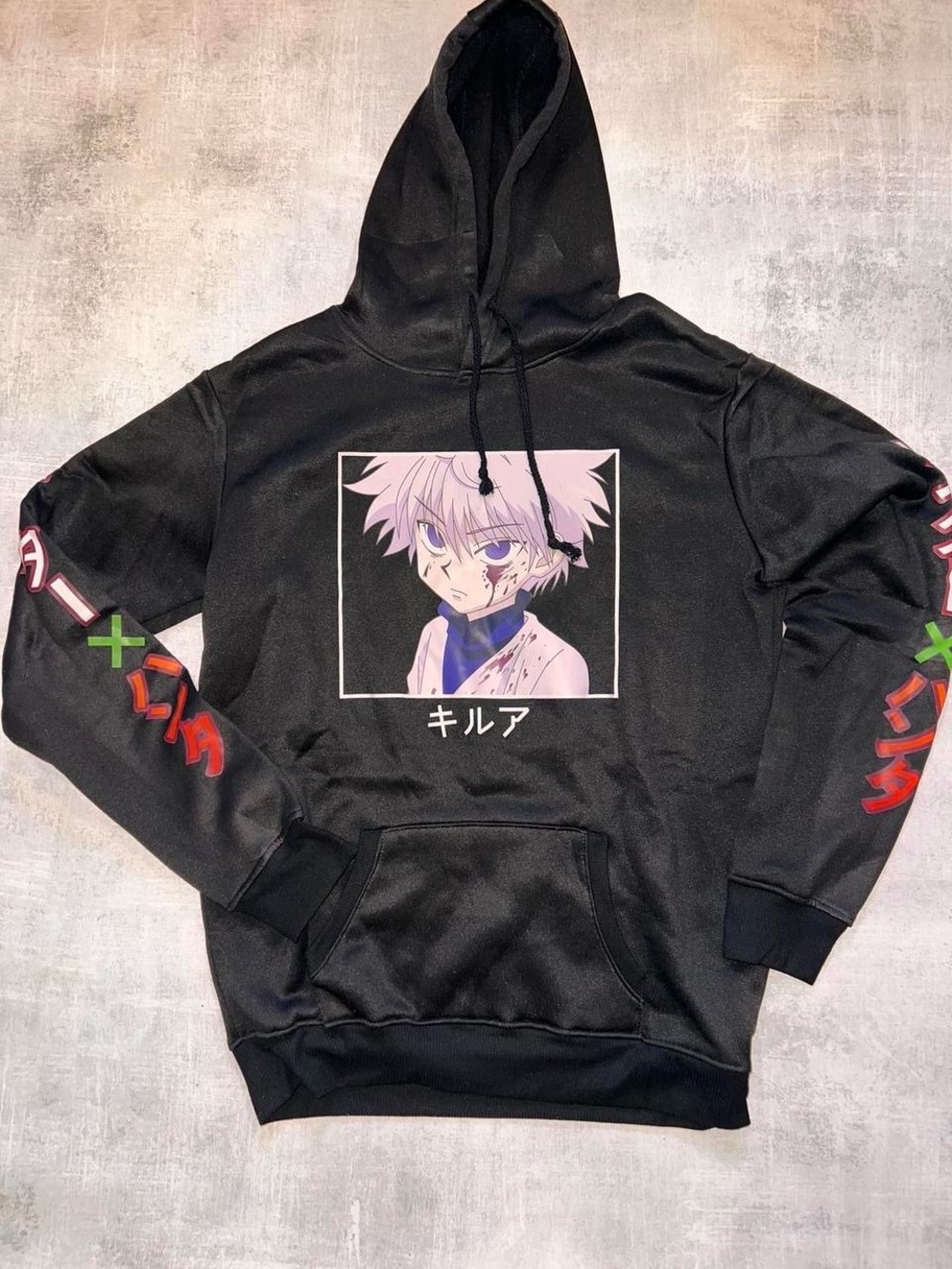 Black Killua Hoodie Anime Graphic Hoodie